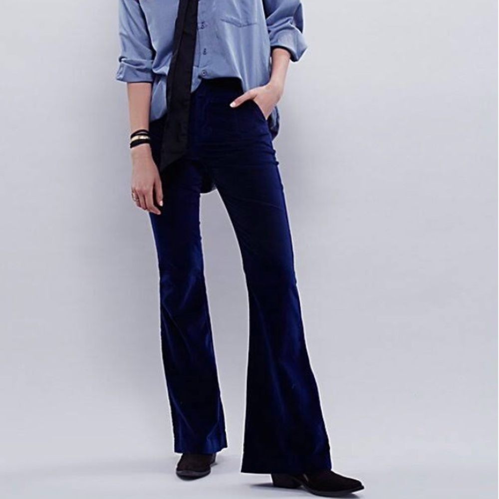 Free People Oxanna Velvet Flare Pant